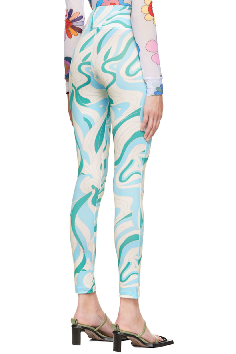 Stretch polyester jersey leggings.

· Elasticized waistband
· Graphic pattern throughout

Wholesale exclusivity at SSENSE.

Supplier color:  Aqua