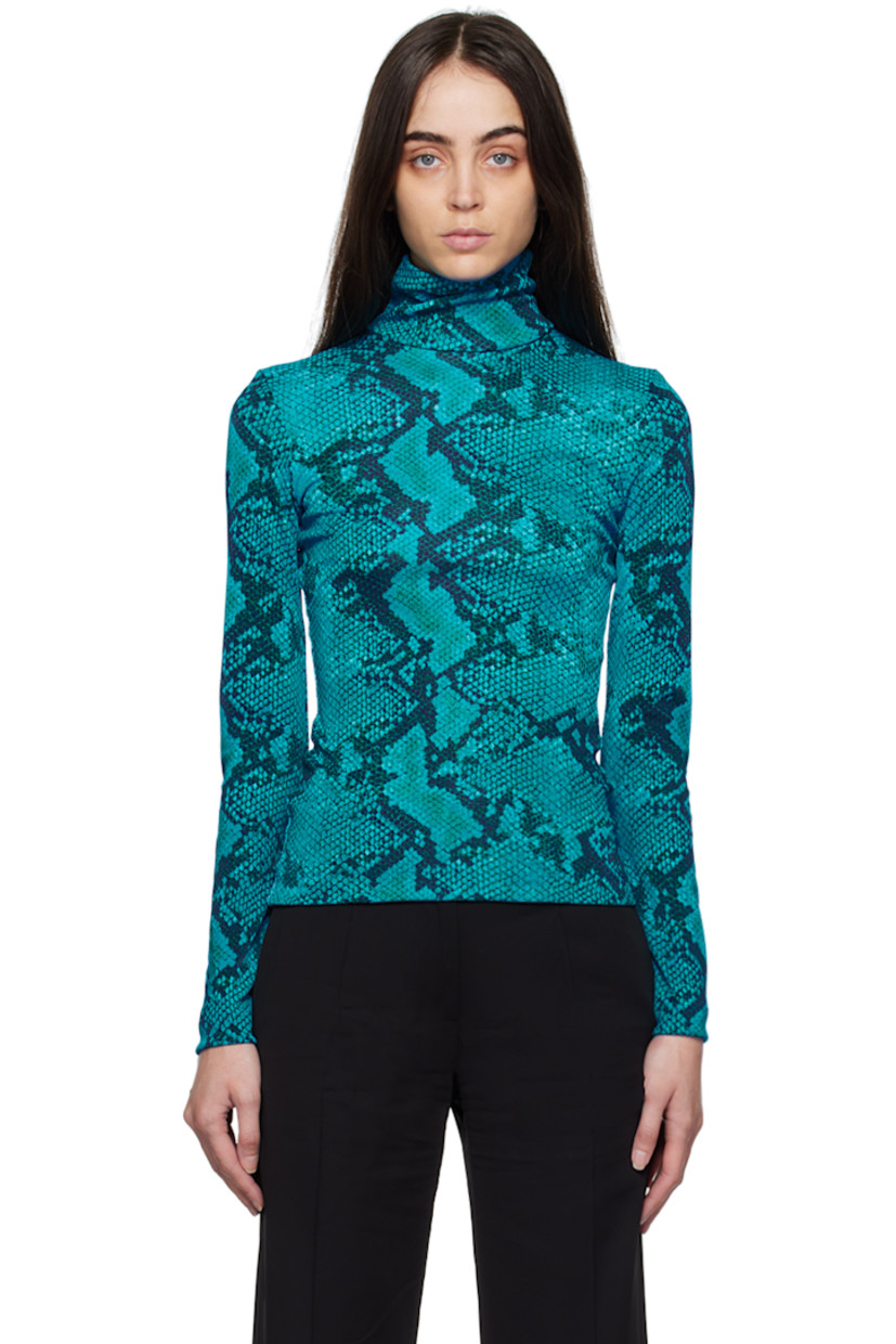 Viscose jersey turtleneck. Snakeskin pattern printed throughout.

Supplier color: Snake print
