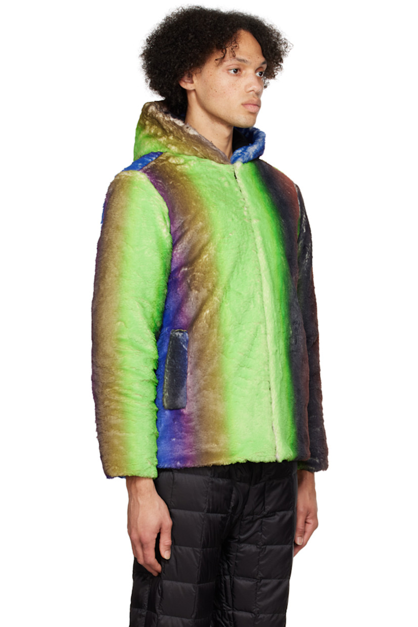 Padded faux-fur jacket. 

· Zip closure
· Welt pockets
· Zip pocket at interior
· Full plain-woven cotton-blend lining

Supplier color: Multicolor