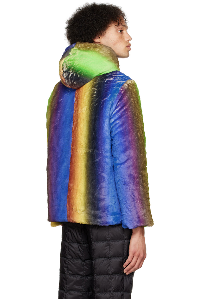 Padded faux-fur jacket. 

· Zip closure
· Welt pockets
· Zip pocket at interior
· Full plain-woven cotton-blend lining

Supplier color: Multicolor