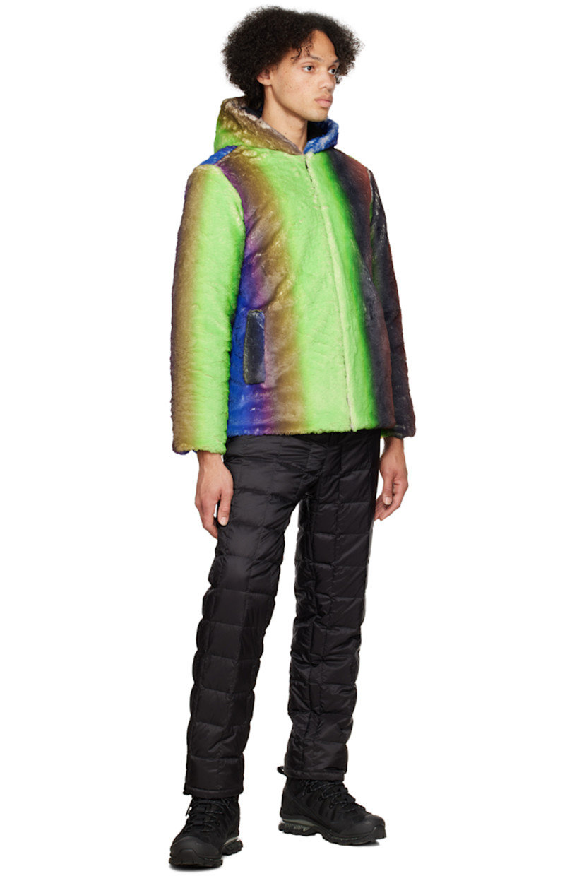 Padded faux-fur jacket. 

· Zip closure
· Welt pockets
· Zip pocket at interior
· Full plain-woven cotton-blend lining

Supplier color: Multicolor