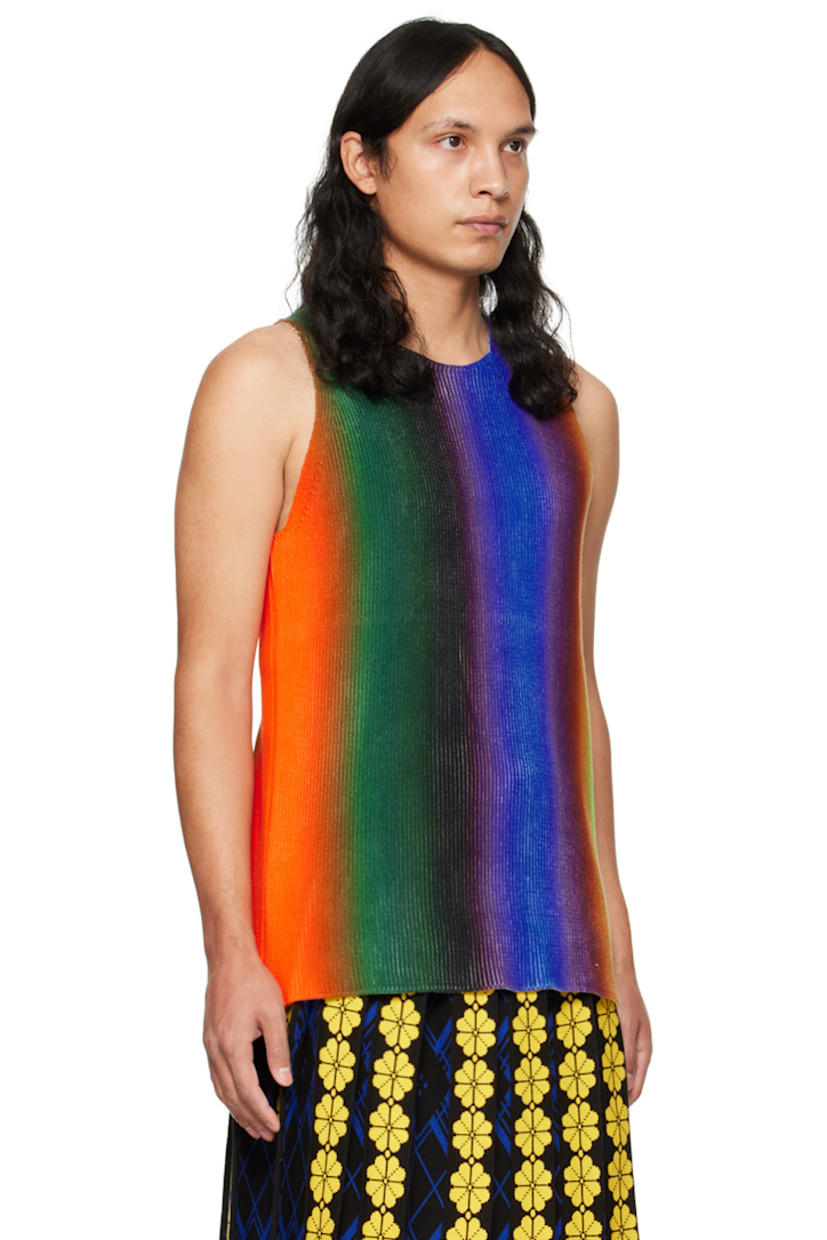 Rib knit cotton crewneck. Stripes throughout.

Supplier color: Multi