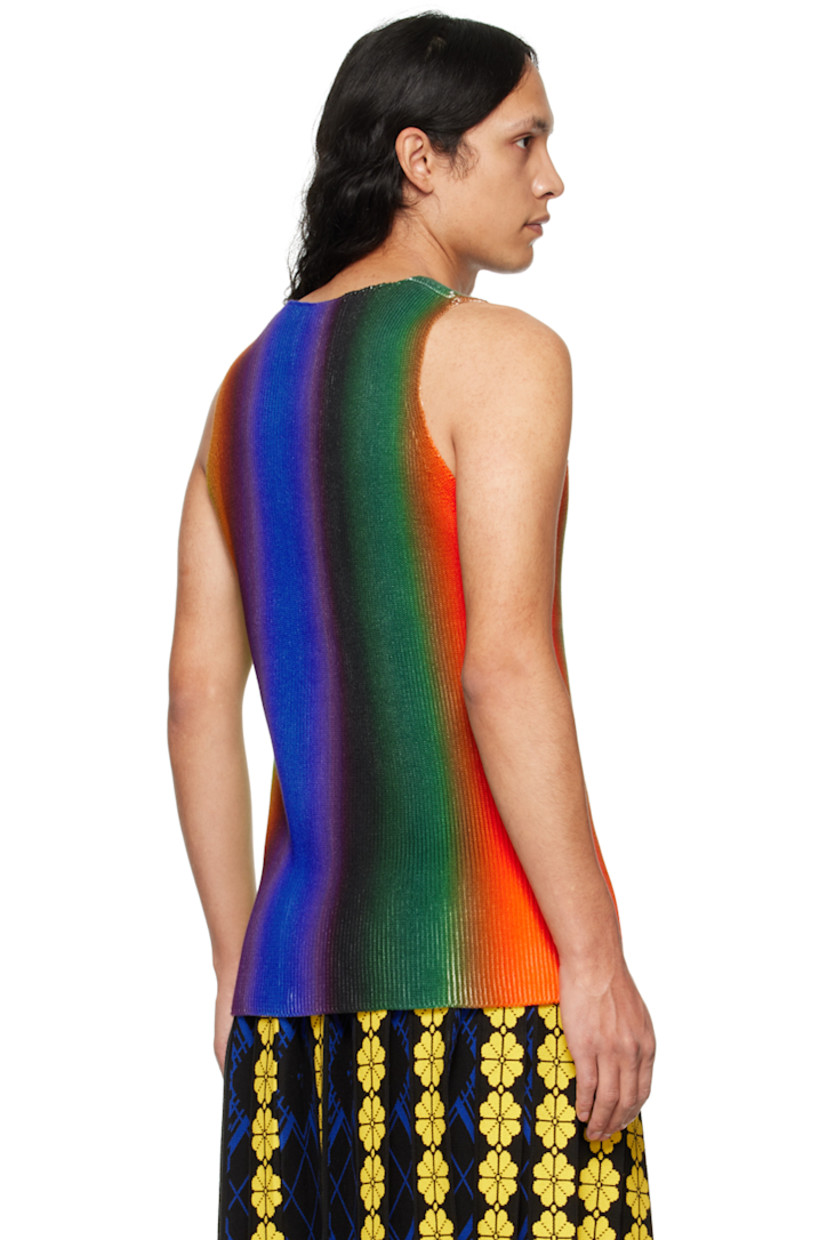 Rib knit cotton crewneck. Stripes throughout.

Supplier color: Multi