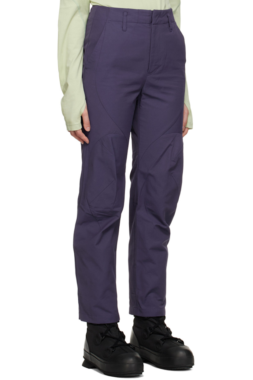 Nylon and cotton-blend canvas trousers.

· Paneled construction
· Belt loops 
· Four-pocket styling 
· Zip-fly
· Darts at leg 

Supplier color: Purple