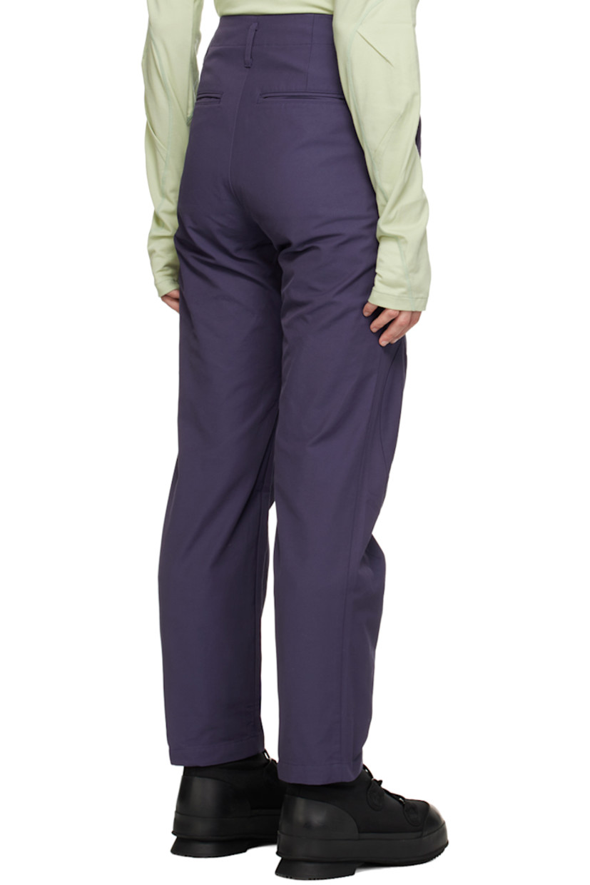 Nylon and cotton-blend canvas trousers.

· Paneled construction
· Belt loops 
· Four-pocket styling 
· Zip-fly
· Darts at leg 

Supplier color: Purple
