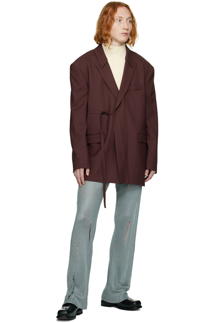 Rib knit acetate and virgin wool-blend sweater. Mock neck.

Supplier color: Off-white