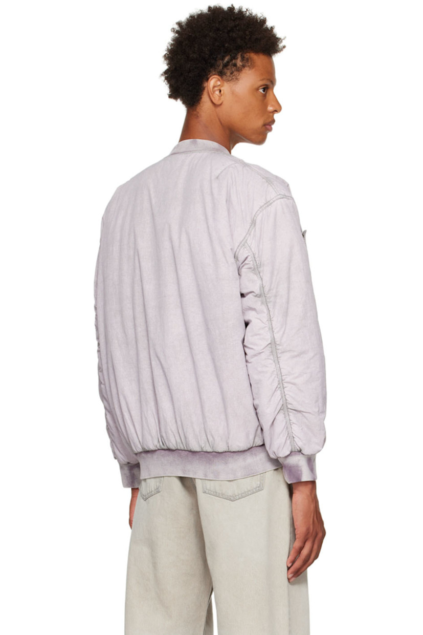 Nylon and cotton-blend faille bomber jacket. 

· Rib knit stand collar, cuffs, and hem
· Logo hardware at two-way zip closure
· Zip pocket at chest and sleeve 
· Flap pockets
· Full satin lining

Wholesale exclusivity at SSENSE. 

Supplier color: Quartz