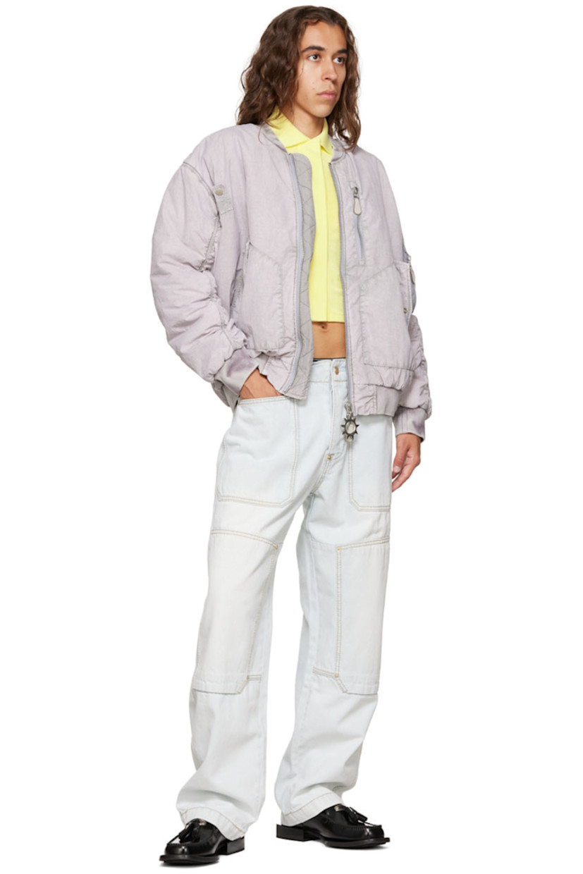 Stretch polyester jersey shirt.

· Rib knit spread collar, placket, and cuffs
· Concealed press-stud closure
· Logo embroidered at front hem

Available exclusively at SSENSE.

Supplier color: Limone