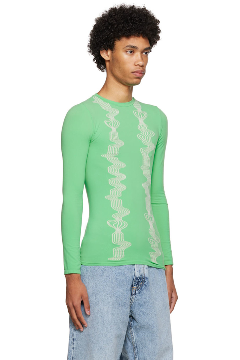 Lightweight polypropylene jersey shirt. 

· Crewneck 
· Intarsia knit pattern at front

Available exclusively at SSENSE.

Supplier color: Jade