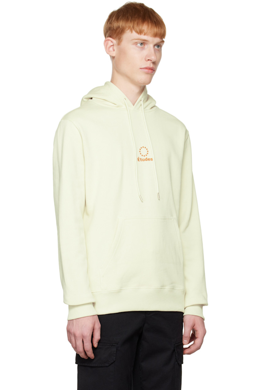 Organic cotton fleece hoodie. 

· Drawstring at hood
· Logo embroidered at front
· Kangaroo pocket 
· Rib knit hem and cuffs

Supplier color: Chalk