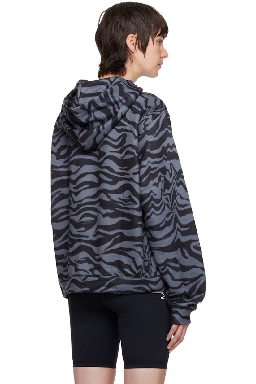 Cotton and polyester-blend fleece hoodie. Graphic pattern printed throughout.

Supplier color: Gray