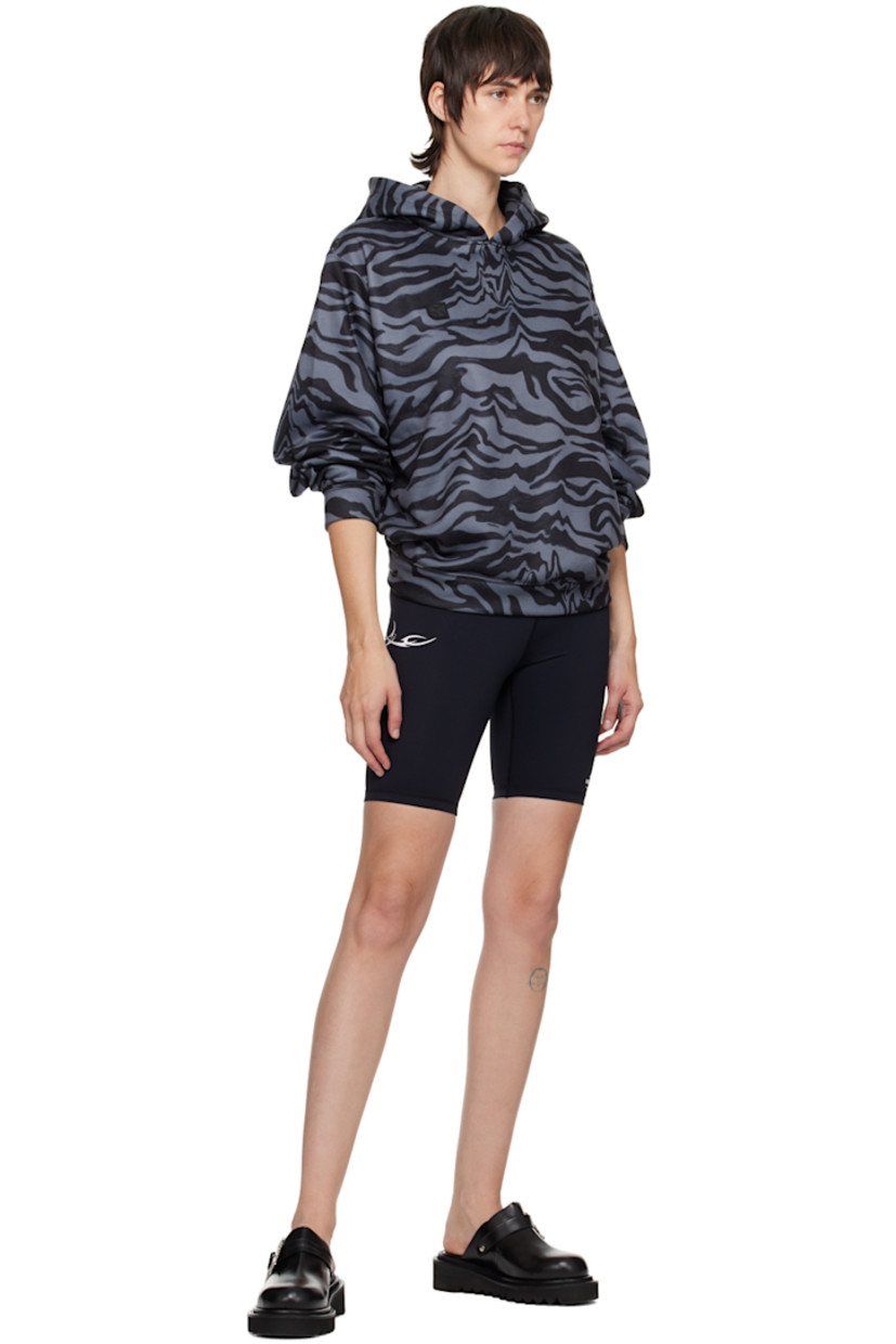 Cotton and polyester-blend fleece hoodie. Graphic pattern printed throughout.

Supplier color: Gray