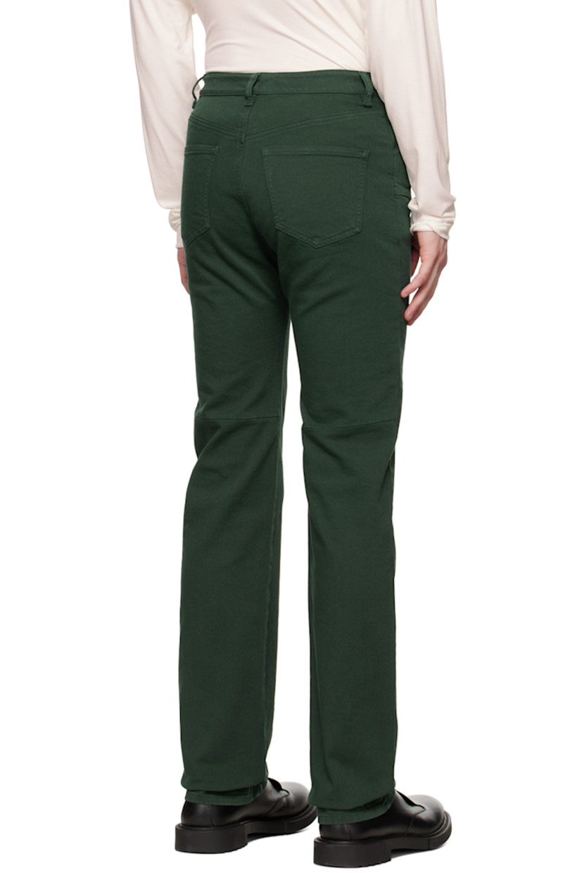 Non-stretch denim jeans.

· Belt loops
· Four-pocket styling
· Zip-fly

Supplier color: Forest green