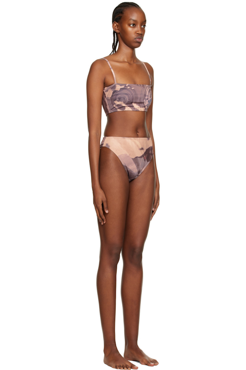 Stretch recycled polyester jersey bikini set. Graphic pattern printed throughout.

Bikini top
· Straight neck
· Fixed shoulder straps
· Fully lined

Bikini bottoms
· Elasticized waistband
· Fully lined

Available exclusively at SSENSE.

Supplier color: Brown
