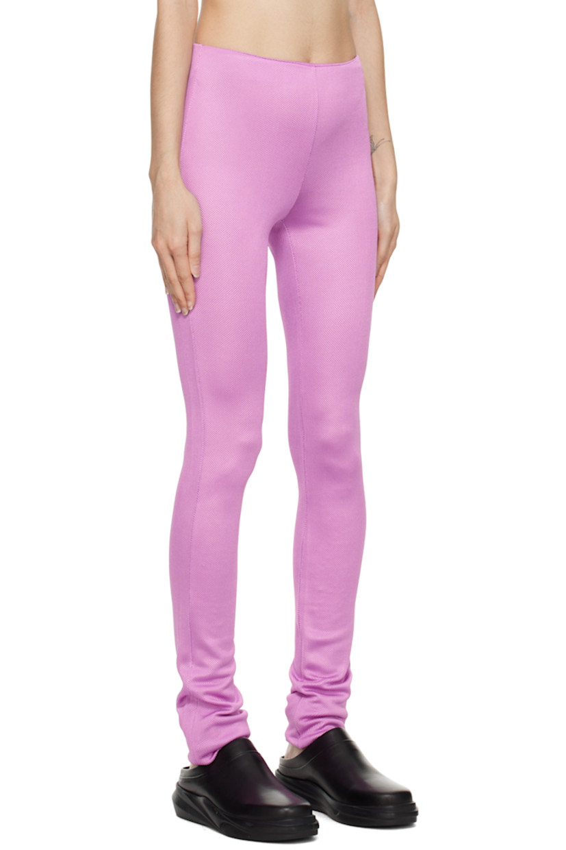Knit stretch viscose leggings. 

· Zip vent at cuffs
· Zip closure at outseam

Supplier color: Intense mauve