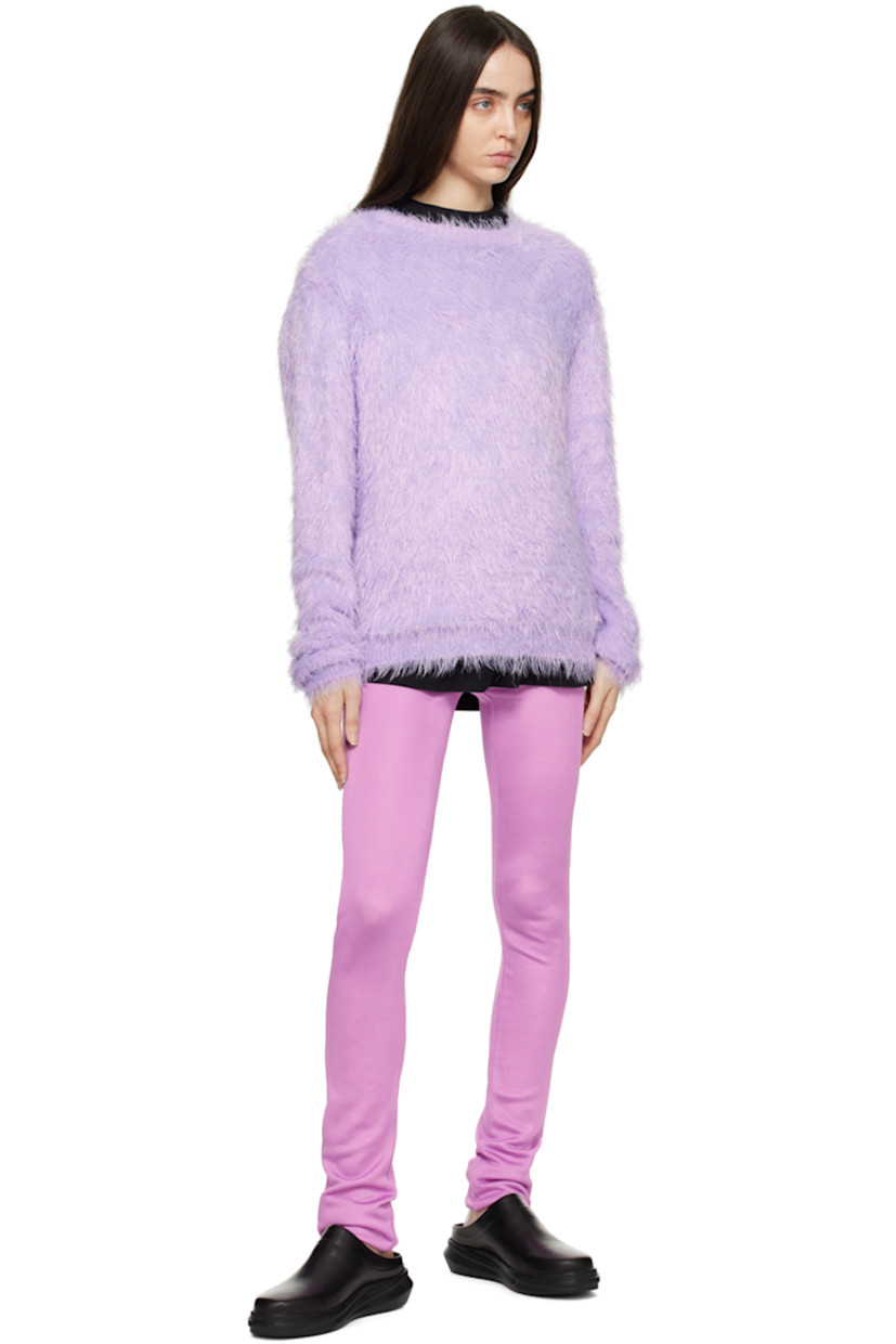 Knit stretch viscose leggings. 

· Zip vent at cuffs
· Zip closure at outseam

Supplier color: Intense mauve