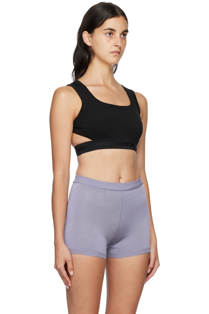 Stretch viscose-blend jersey tank top. 

· Square neck
· Logo embossed at elasticized hem
· Cut-outs at sides and back

Supplier color: Black