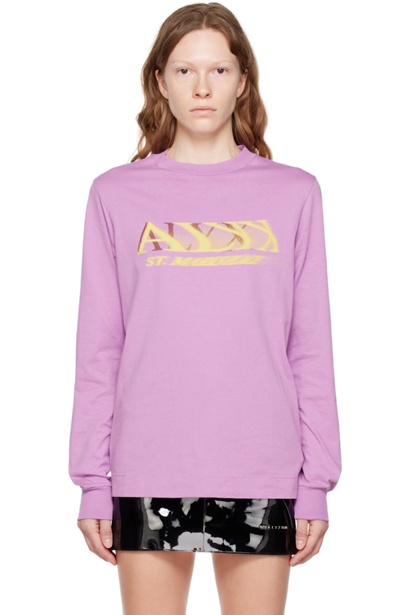 Cotton jersey T-shirt. 

· Rib knit crewneck and cuffs 
· Logo printed at chest and cuff 

Supplier color: Light mauve