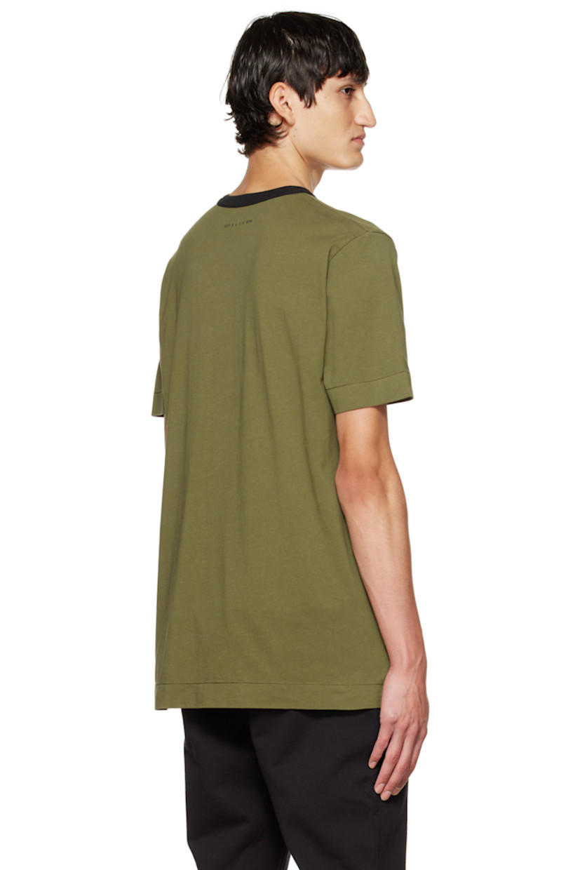Cotton jersey T-shirt.

· Rib knit crewneck
· Logo printed at front and back

Supplier color: Military green
