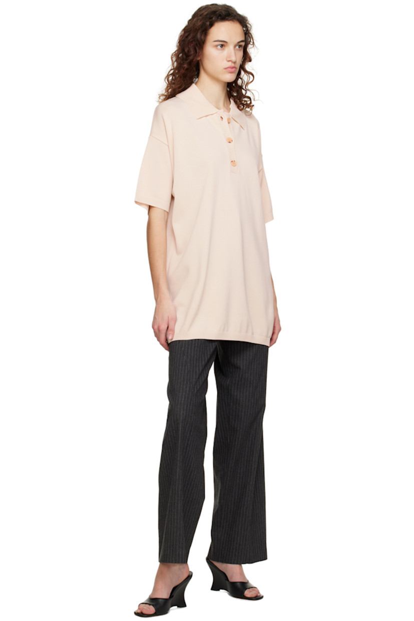 Brushed stretch viscose-blend twill trousers. Stripes throughout. 

· Four-pocket styling 
· Zip-fly 
· Modified outseams

Supplier color: Grey/Lilac