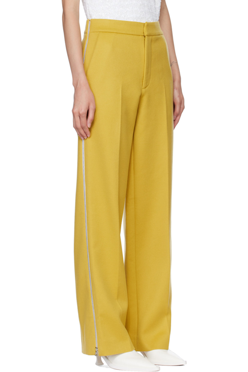 Brushed wool and cashmere-blend trousers.

 · Zip closure at side-seams
· Four-pocket styling
· Zip fly

Supplier color: Sauterne