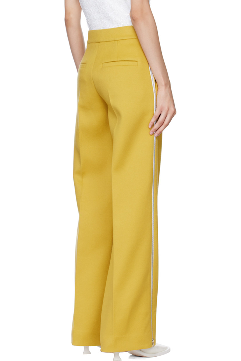 Brushed wool and cashmere-blend trousers.

 · Zip closure at side-seams
· Four-pocket styling
· Zip fly

Supplier color: Sauterne