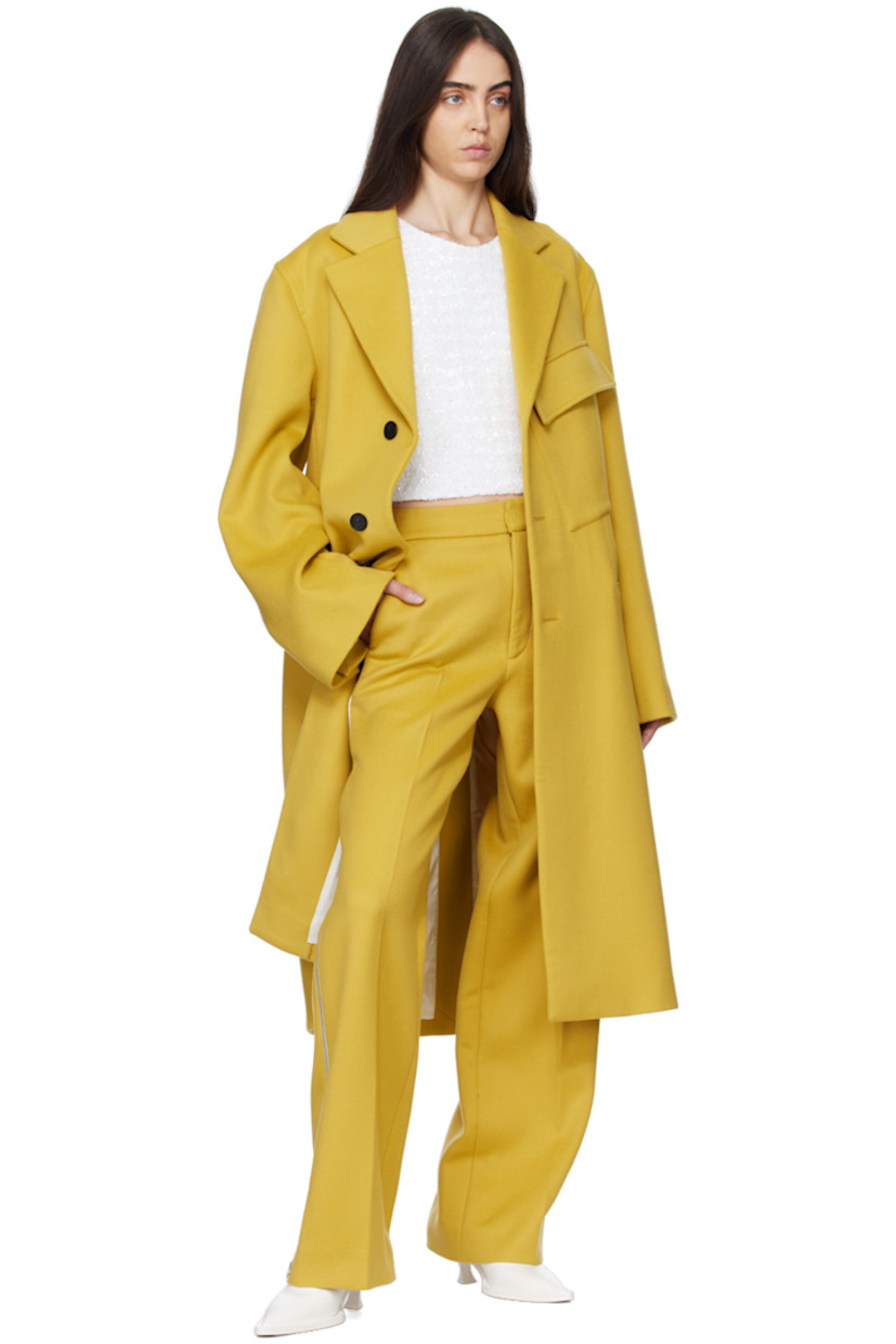 Brushed wool and cashmere-blend trousers.

 · Zip closure at side-seams
· Four-pocket styling
· Zip fly

Supplier color: Sauterne