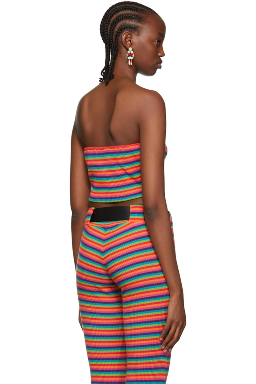 Stretch rib knit cotton-blend top. Striped pattern throughout.

Part of the SS93 Re-Edition capsule collection.

Available exclusively at SSENSE.

Supplier color: Rainbow