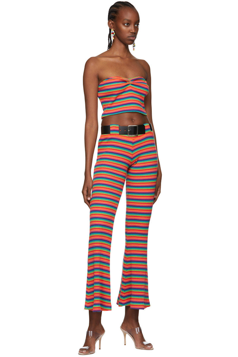 Stretch rib knit cotton-blend top. Striped pattern throughout.

Part of the SS93 Re-Edition capsule collection.

Available exclusively at SSENSE.

Supplier color: Rainbow