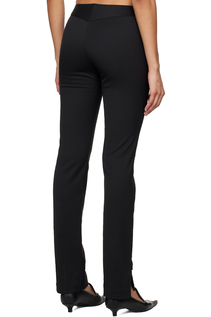 Stretch polyester- and wool-blend twill trousers. 

· Low-rise
· Zip-fly
· Zip vent at cuffs

Supplier color: Black