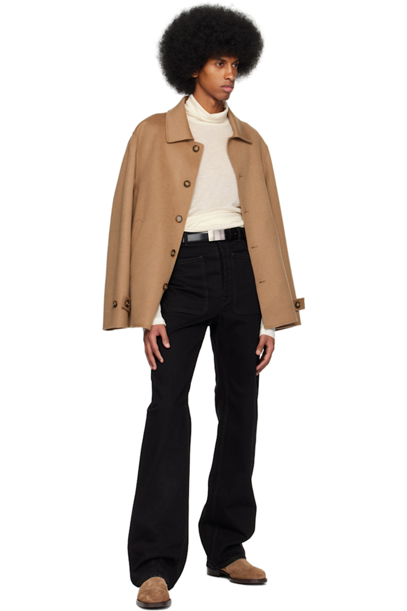 Semi-sheer TENCEL™ and cashmere-blend jersey turtleneck.

Supplier color: White chalk