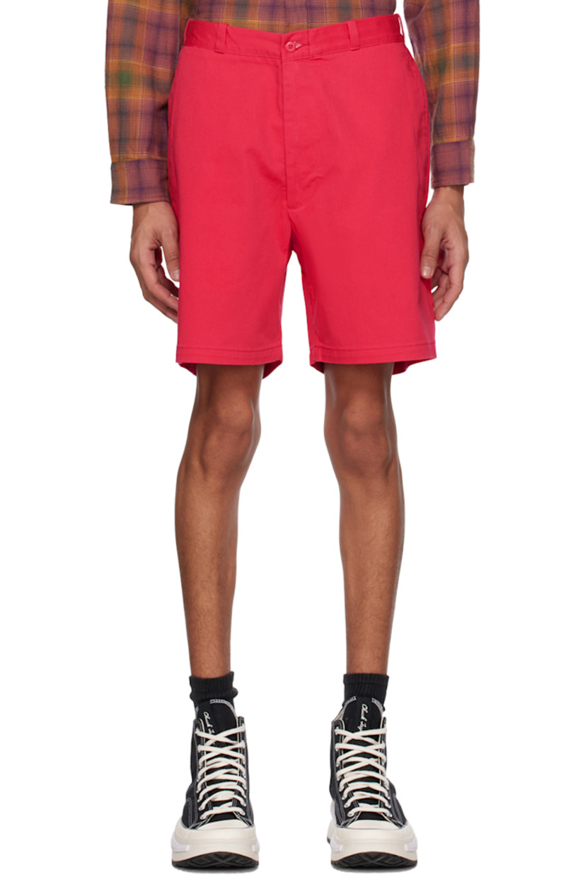Stretch cotton- and nylon-blend twill shorts.

· Belt loops
· Four-pocket styling
· Zip-fly
· Textile logo patch at back

Supplier color: Pink