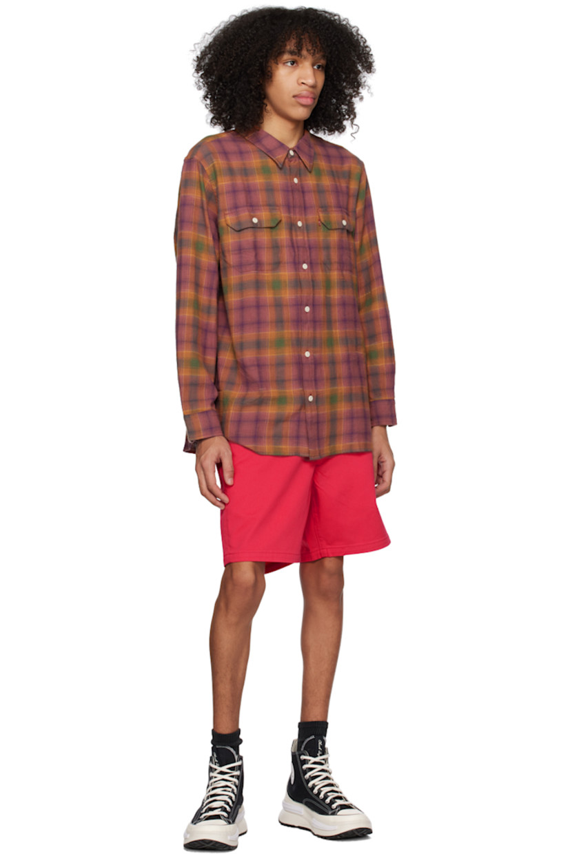 Stretch cotton- and nylon-blend twill shorts.

· Belt loops
· Four-pocket styling
· Zip-fly
· Textile logo patch at back

Supplier color: Pink