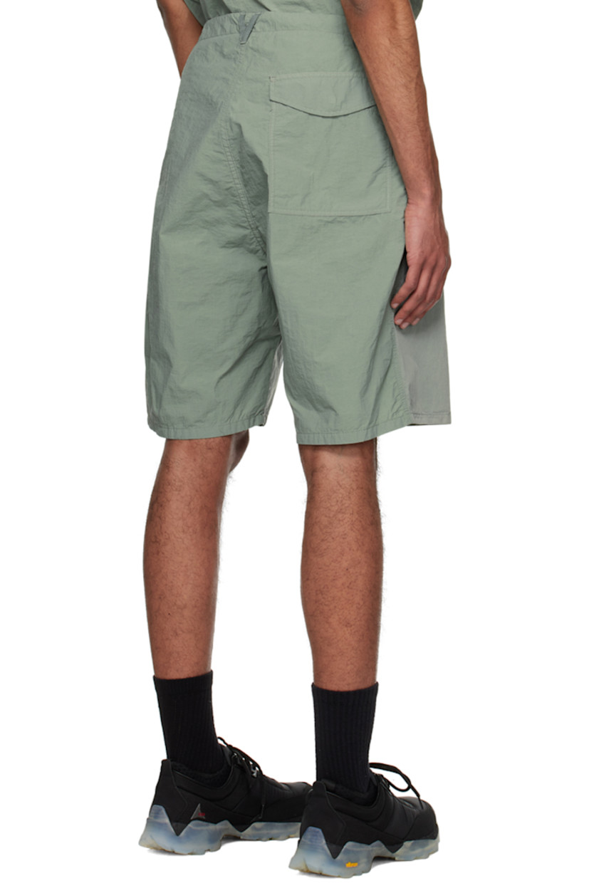 Crinkled cotton and nylon-blend canvas shorts. 

· Belt loops
· Three-pocket styling
· Zip-fly 
· Logo flag at back pocket 

Supplier color: Green milieu
