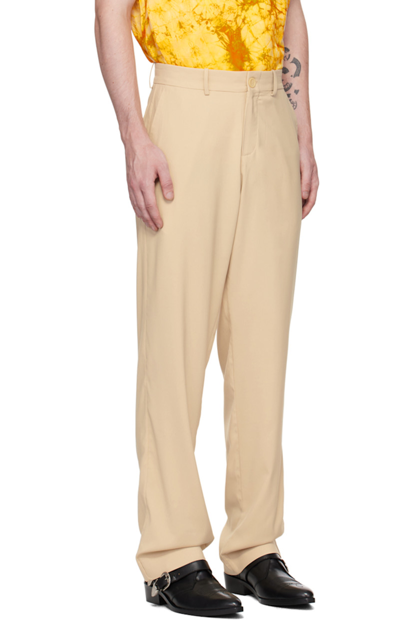 Cotton twill trousers. 

· Belt loops
· Four-pocket styling
· Zip-fly

Supplier color: Creme