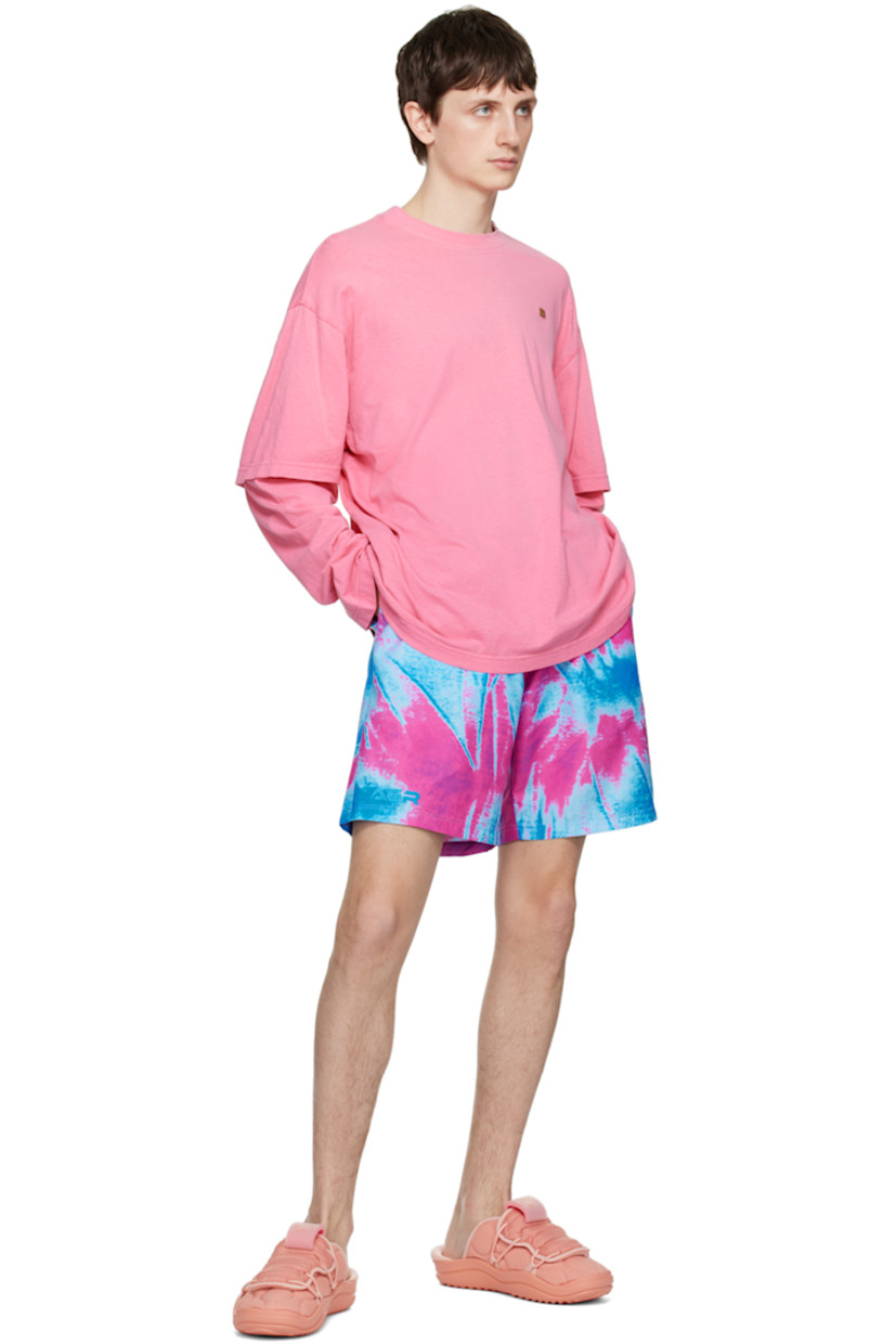 Nylon poplin swim shorts. Pattern printed throughout.

· Concealed drawstring at elasticized waistband
· Three-pocket styling
· Partial nylon mesh lining

Supplier color: Pink/Blue