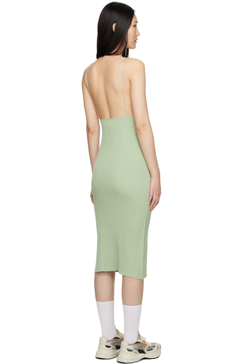 Rib knit FSC-certified Ecovero viscose-blend dress. Seamless WholeGarment® technology.

· Square neck
· Fixed spaghetti straps
· Low back
· Unlined

Part of the ZERO collection. 

Supplier color: Sage