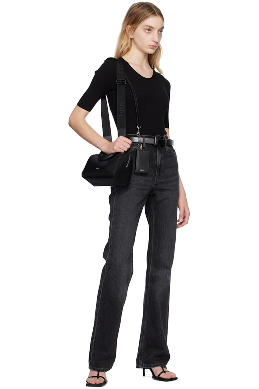 Grained leather heeled sandals in black.

· Open square toe
· Thong-style strap at vamp
· Pin-buckle ankle strap
· Logo embossed at padded footbed
· Covered kitten heel with rubber injection
· Leather sole
· Heel: H2.5 in

Supplier color: Black