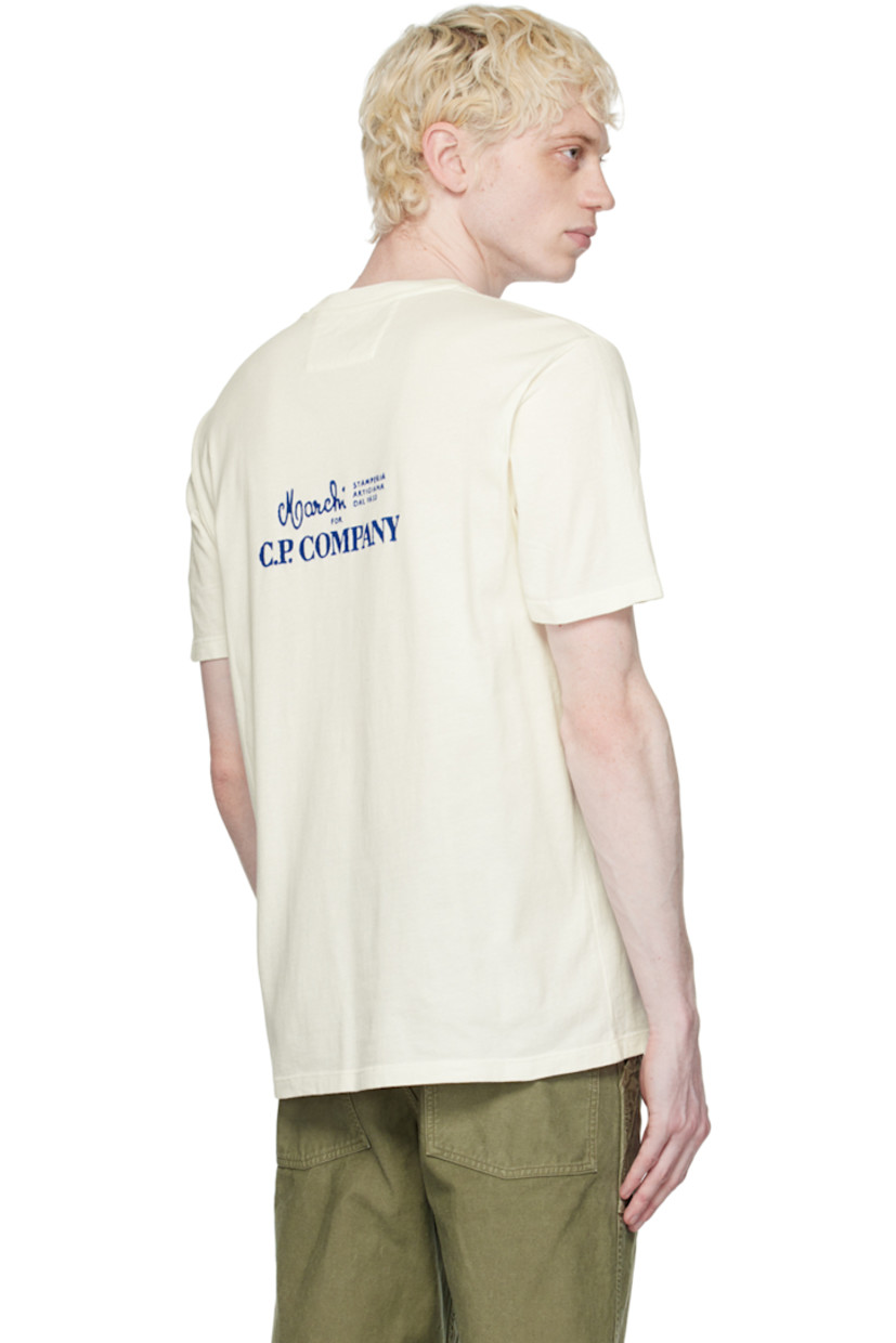Cotton jersey t-shirt.

· Rib knit crewneck
· Raised logo graphic printed at front
· Text printed at back

Supplier color: Blue