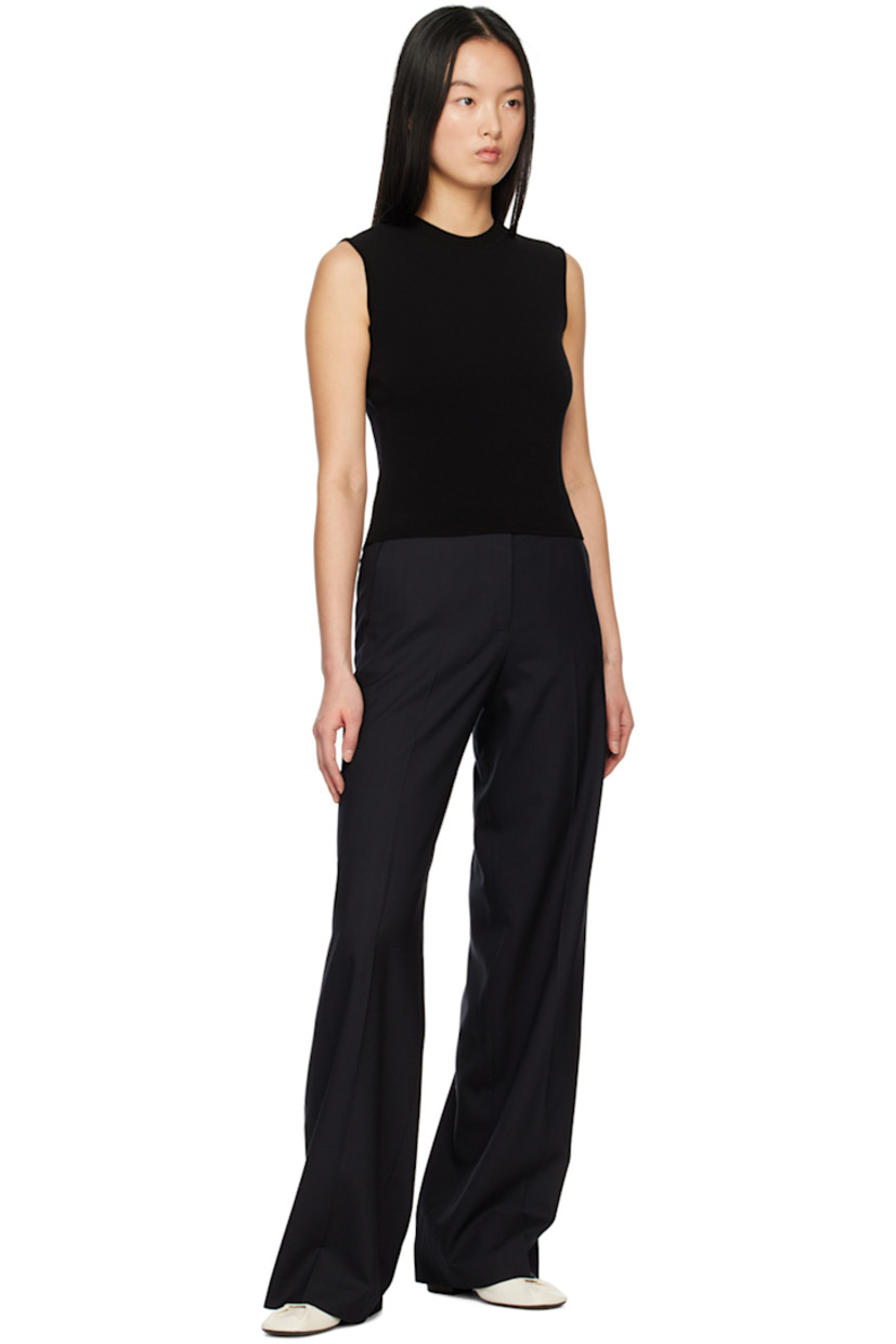 Knit viscose and polyester-blend tank top.

· Rib knit crewneck
· Cropped hem

Supplier color: Black
