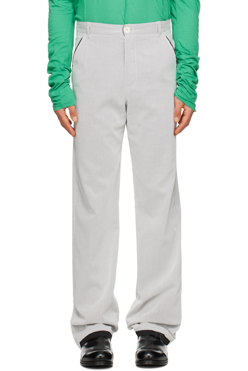 Cotton voile trousers. Subtle cutouts with raw edges throughout. 

· Belt loops
· Four-pocket styling 
· Zip-fly 

Available exclusively at SSENSE. 

Supplier color: Black
