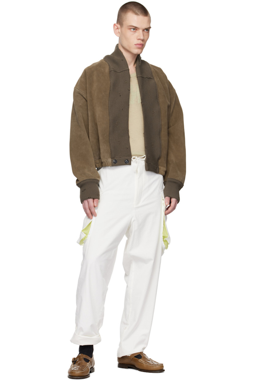 Semi-sheer rib knit marled modal- and wool-blend T-shirt.

· Crewneck
· Logo printed at front
· Dropped shoulders

Supplier color: Beige
