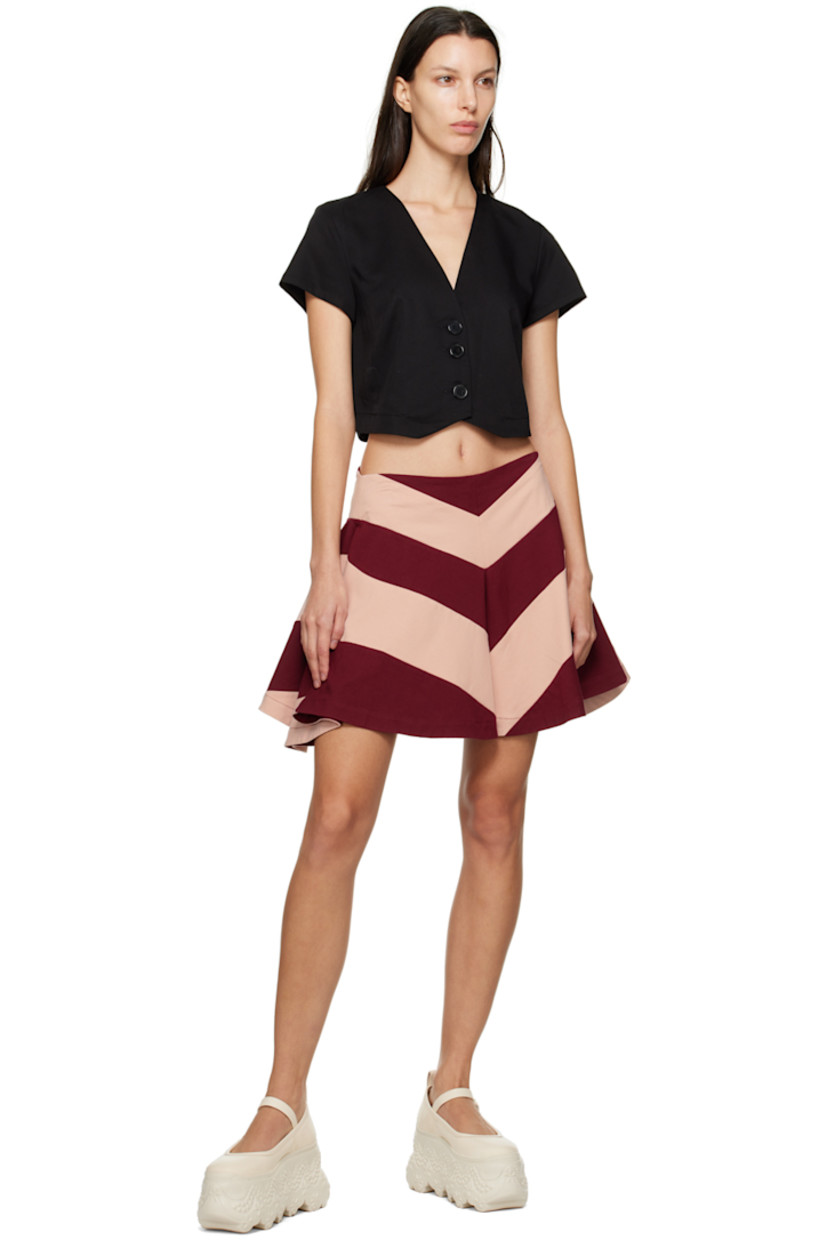 Stretch cotton jersey skirt. Stripes throughout.

· Paneled construction
· Zip closure at side seam

Supplier color: Ballet