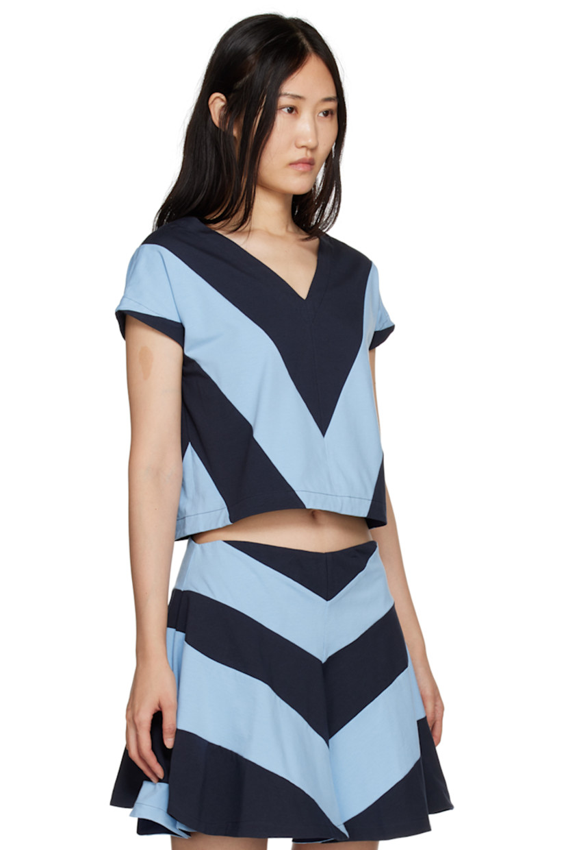 Stretch cotton jersey tank top.

· Paneled construction
· V-neck

Supplier color: Contemporary