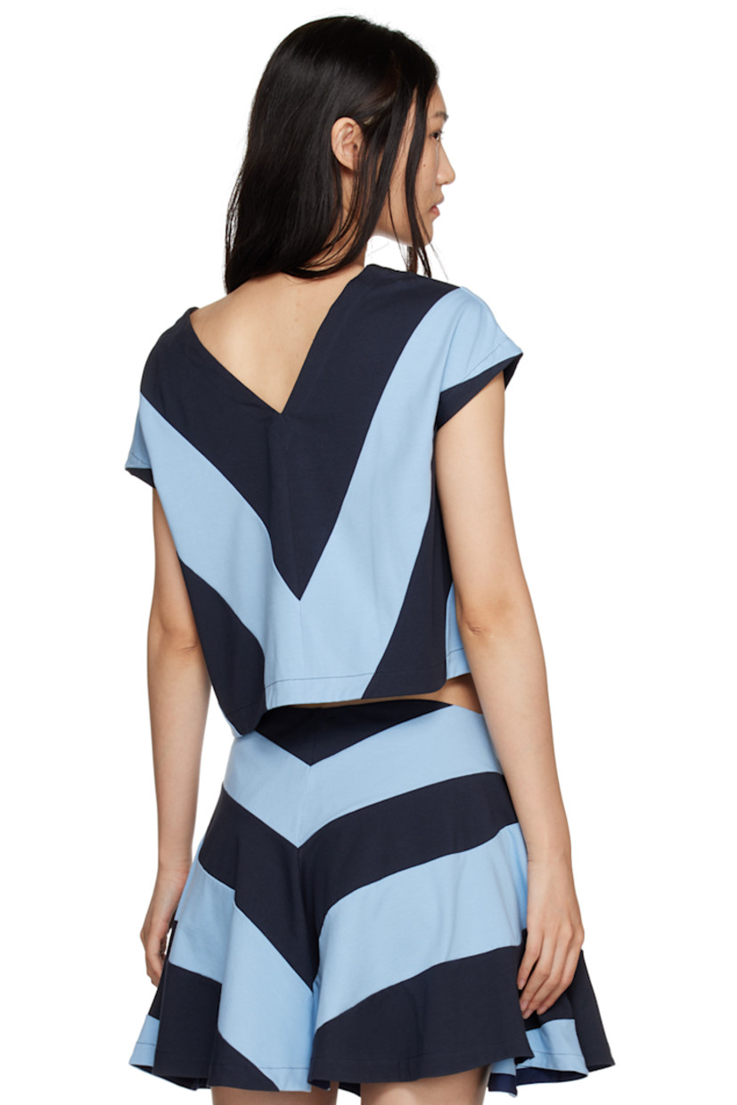 Stretch cotton jersey tank top.

· Paneled construction
· V-neck

Supplier color: Contemporary