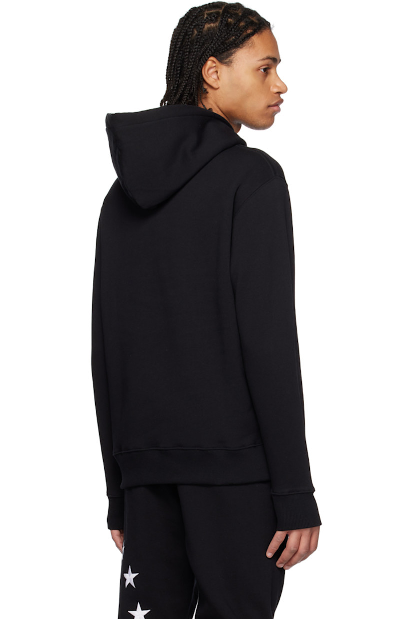 Organic cotton fleece hoodie.

· Drawstring at hood
· Logo embroidered at front
· Kangaroo pocket
· Rib knit hem and cuffs

Supplier color: Black