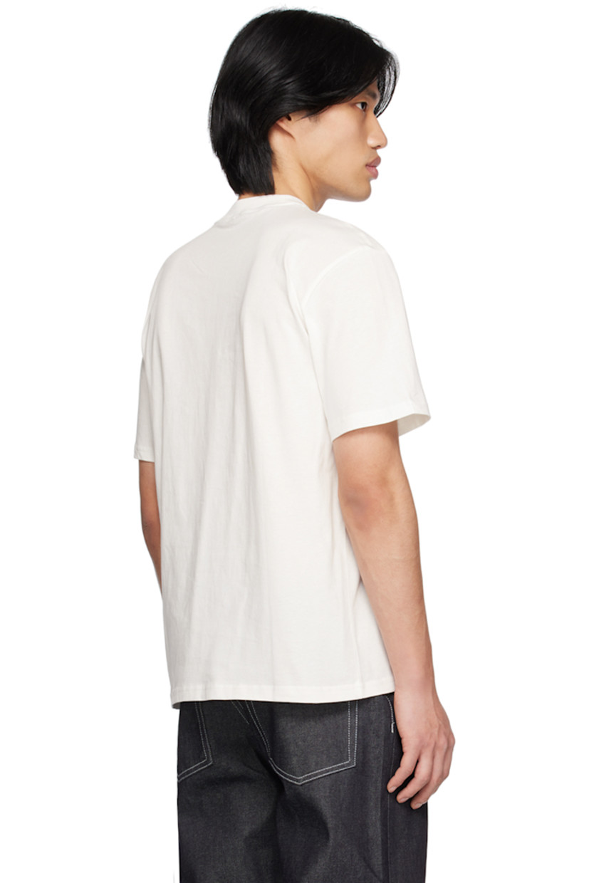 Cotton jersey T-shirt.

· RIb knit crewneck
· Logo graphic printed at front

Supplier color: White
