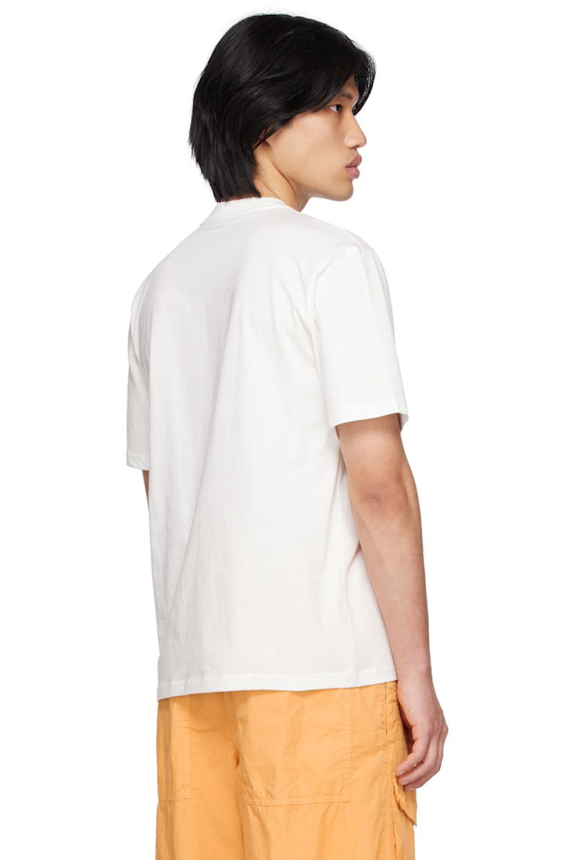 Cotton jersey T-shirt.

· Rib knit crewneck
· Logo and text printed at front

Supplier color: White