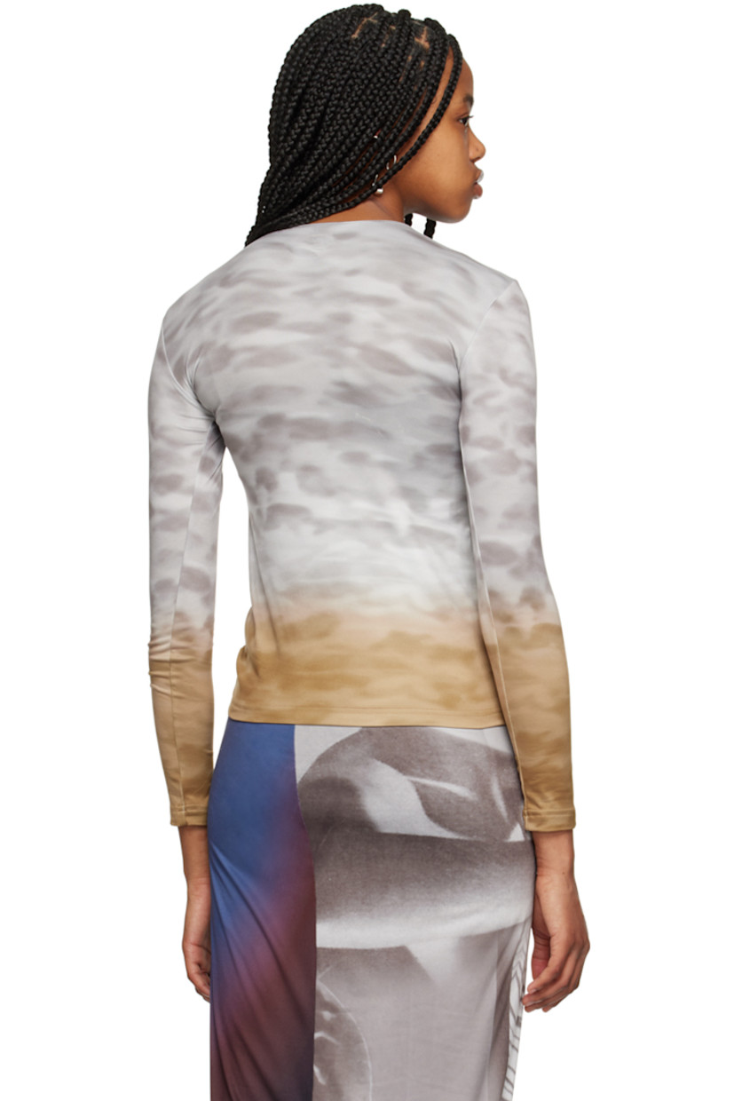 Stretch recycled polyester-blend jersey T-shirt. 

· Graphic printed throughout
· Crewneck

Supplier color: Print multi