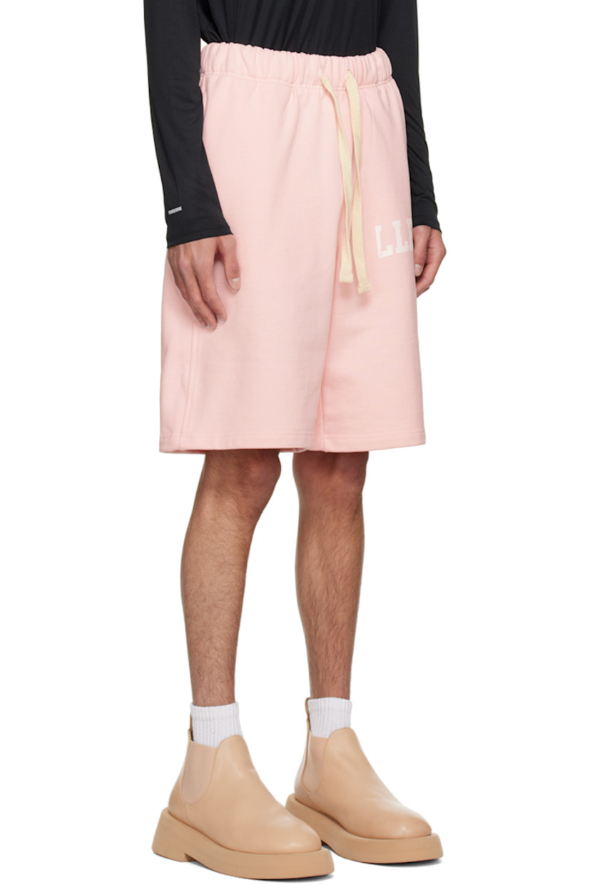 French terry shorts.

· Drawstring at elasticized waistband
· Three-pocket styling
· Logo graphic embroidered and printed at front

Available exclusively at SSENSE.

Supplier color: Pink